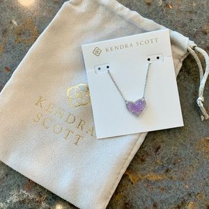 Kendra Scott Ari Heart Necklace - Amethyst